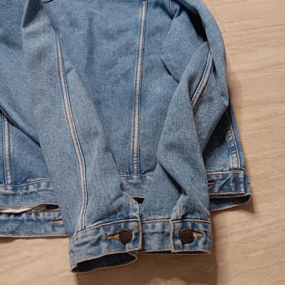 Armani Jeans Denim Jacket Men's SMALL Button Front Blue - Picture 10 of 13